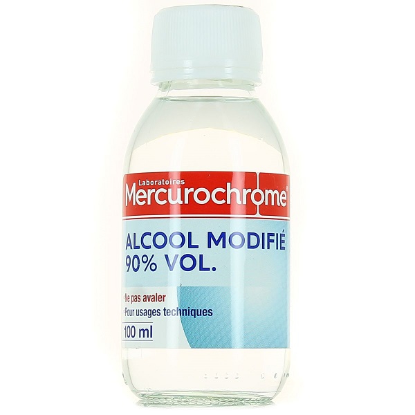 Alcool modifié 90° Mercurochrome - 100mL