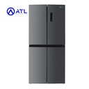 ATL Réfrigérateur Americain Total No Frost - 421L - 04 Portes - Inox & Silver