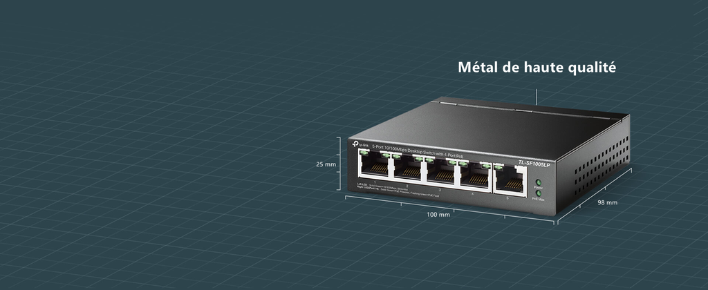 TP-Link Switch POE 5 Ports - TP-link - TL-SF1005P - 10/100