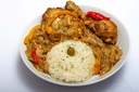 Yassa de poulet + riz