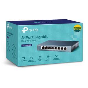 TP-Link Switch TP-LINK SG108  8 Ports Gigabit - Boîtier Métal