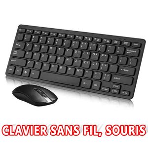 Mini Clavier Sans Fil + Souris Optique Sans Fil