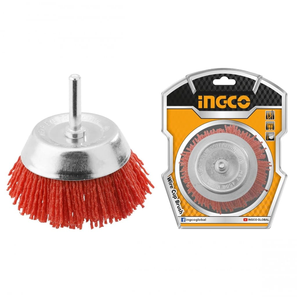 BROSSE BOISSEAU A FILS LAITONNES 75mm DIAMETRE 1.3-1.5mm POUR PERCEUSE INGCO REF WB30755