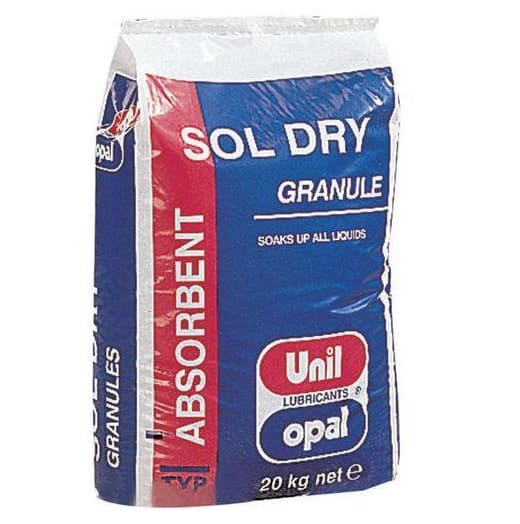 ABSORBANT GRANULÉ &quot;SOL DRY&quot; SAC DE 20 KG UNIL OPAL