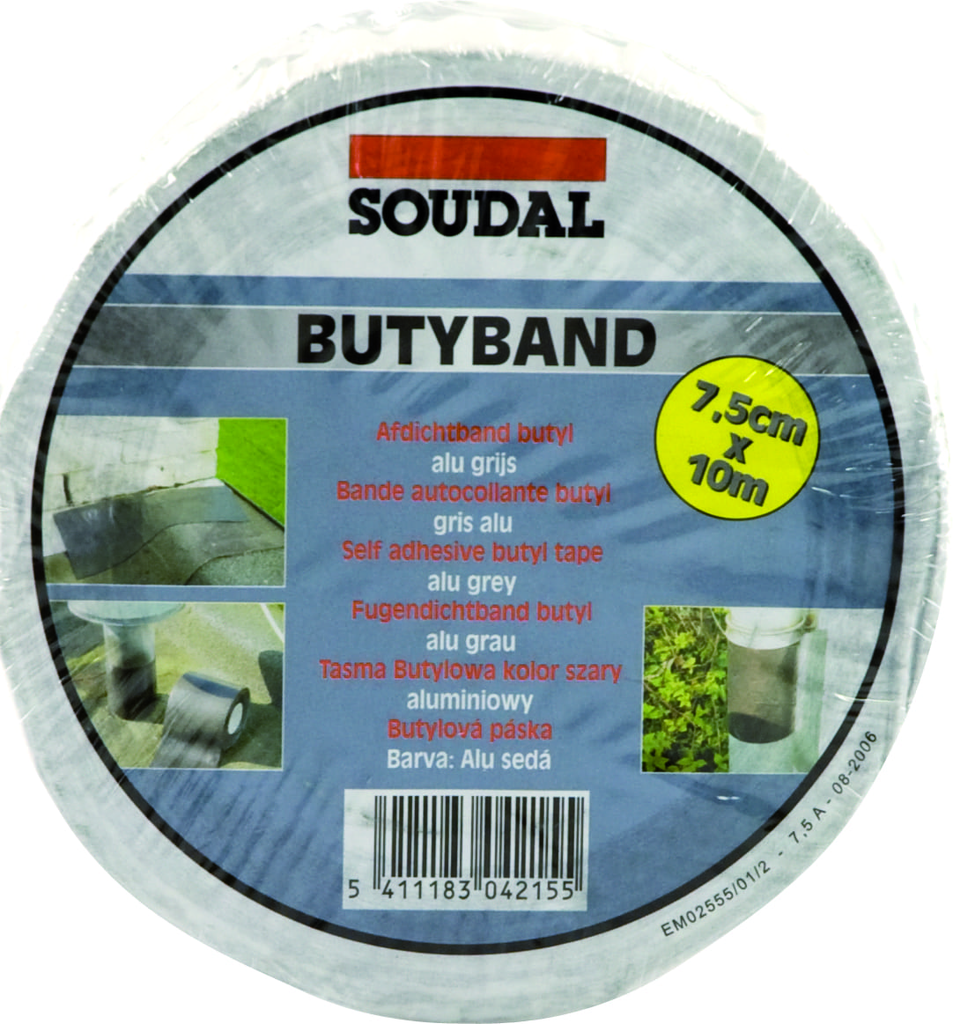 BANDE D'ETANCHEITE BUTYBAND PLOMB 15 cm x 10m SOUDAL REF 111090