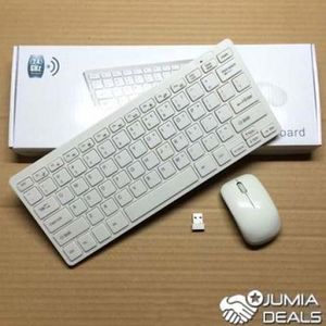 Mini Clavier Sans Fil + Souris Optique Sans Fil