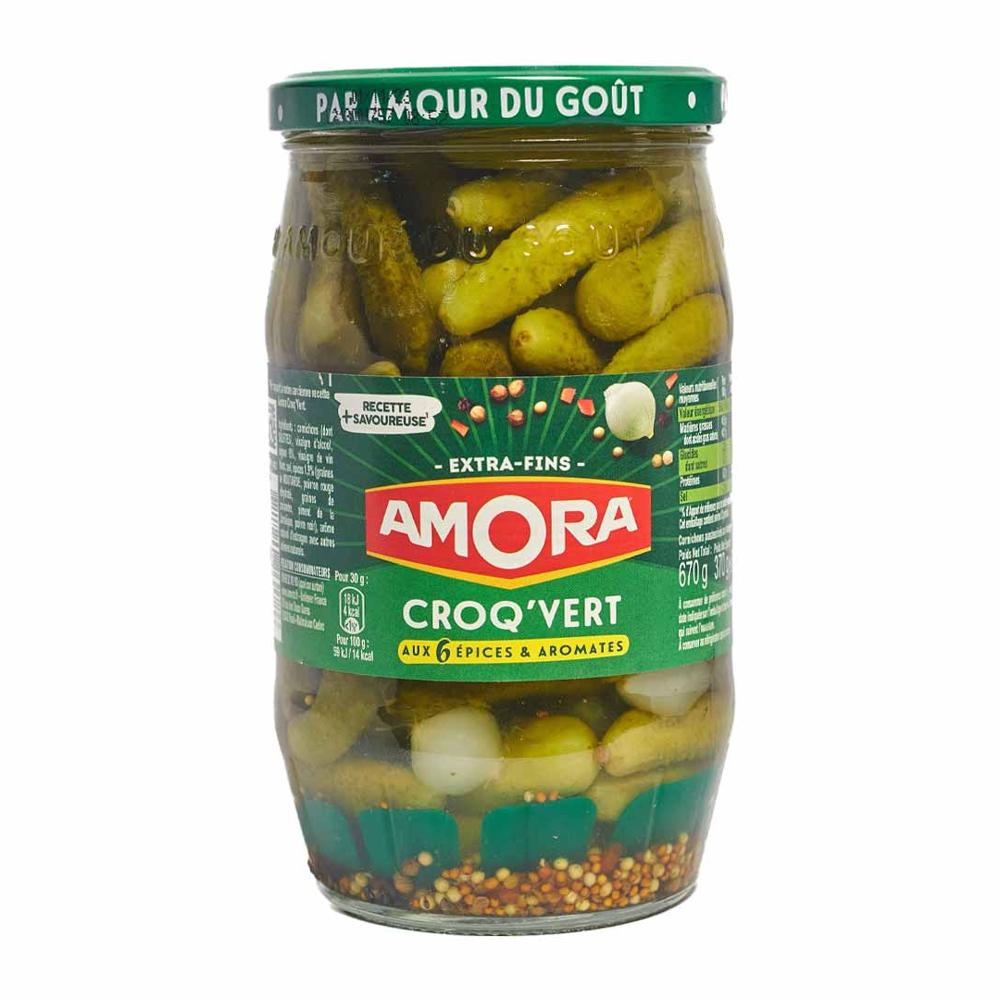 AMORA CORNICHONS CROQ VERT 370 GRS