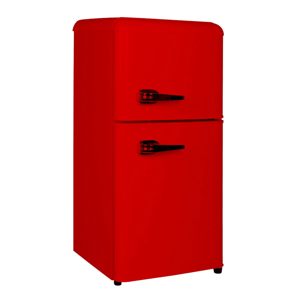  NASF2-110RT - PETIT FRIGO NASCO RETRO 2 PORTES ROUGE 110LT (86LT NET) / R600A / ECONOMIE D'ENERGIE