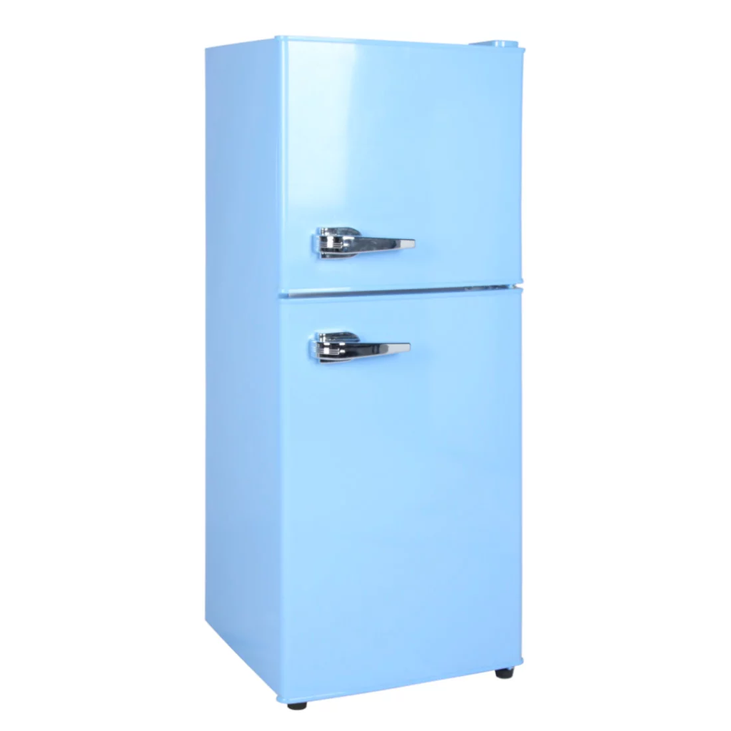  NASF2-210RT - PETIT FRIGO NASCO RETRO 2 PORTES BLEU 210LT (112LT NET) / R600A / ECONOMIE D'ENERGIE