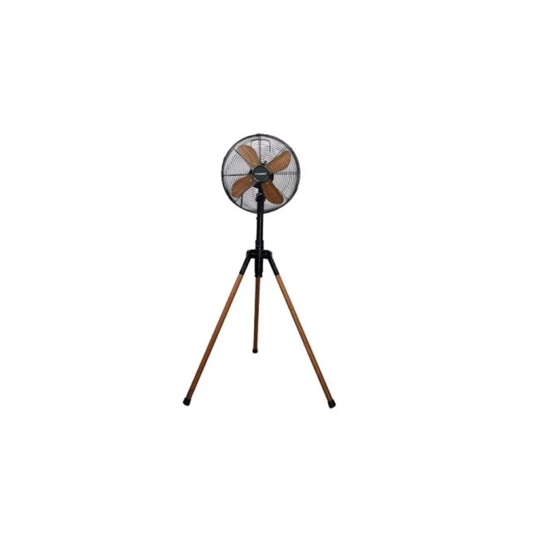  VENT_FD-30MC - VENT. NASCO 12'' TREPIED(HAUT. 30CM)/ 3 VIT./ 4 HELICES/ BOIS ET NOIR