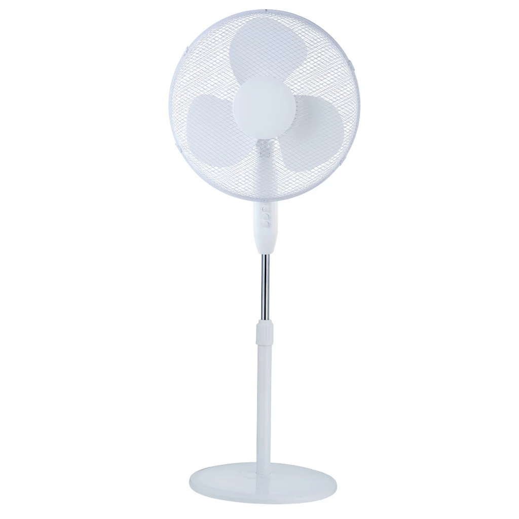  VENT_FS40-16JA - VENTILATEUR A PIED MIDEA/ 3VITESSES / BLANC / 3 HELICES/ HAUTEUR REGLABLE