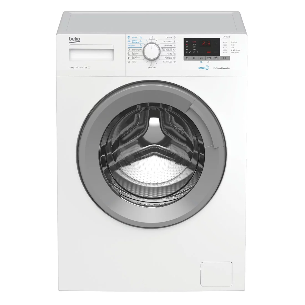  BEKO_WTV9612XS - MACHINE A LAVER 9KG BEKO FRONT LOAD BLANC / 1200rpm / AFF. LCD / 15PGRM / A+++