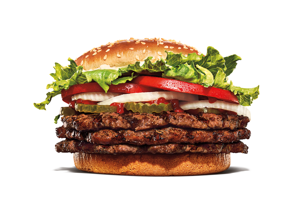  Sandwich Triple Whopper + Steak de hamburger