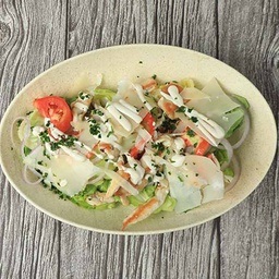 Salade pasta e Pizza