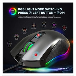 Hxsj  HXSJ Souris De Gaming Filaire USB RGB Réglable  - PC, Xbox Et PS4