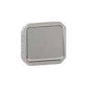 Interrupteur ou va-et-vient lumineux étanche Plexo 10A à équiper d'un boitier ou plaque support finition gris