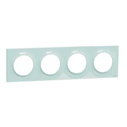 Schneider Electric Plaque 4 Postes Odace Styl Bleu
