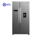 ATL Réfrigérateur Americain Total No Frost - 529L - 02 Portes - Inox & Silver - Distributeur D'Eau