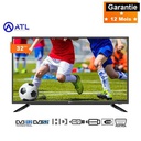 ATL TV LED 32" - Décodeur Intégré– ATL-32A6 -1 VGA - 2 USB - 2 HDMI – NOIR – 12 MOIS DE GARANTIE