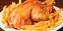 1 poulet roti + frites