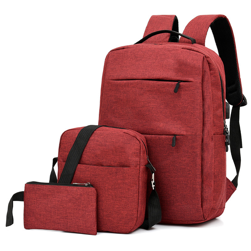 Sac à Dos élève 3 En 1 Cartable Enfant Fille/ Garçon CM Collège Lycée/bureau - Rouge