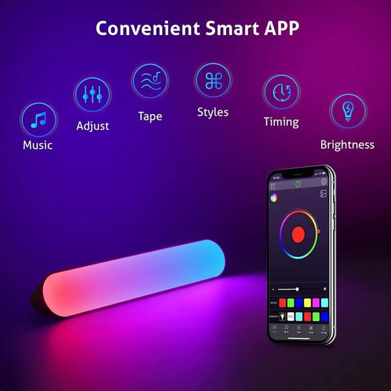 Lampe LED intelligente,ZUUKOO Smart LED lampe,Synchronisation de la Musique,Gaming Lampe,Lampes D'ambiance pour PC,TV, Chambre