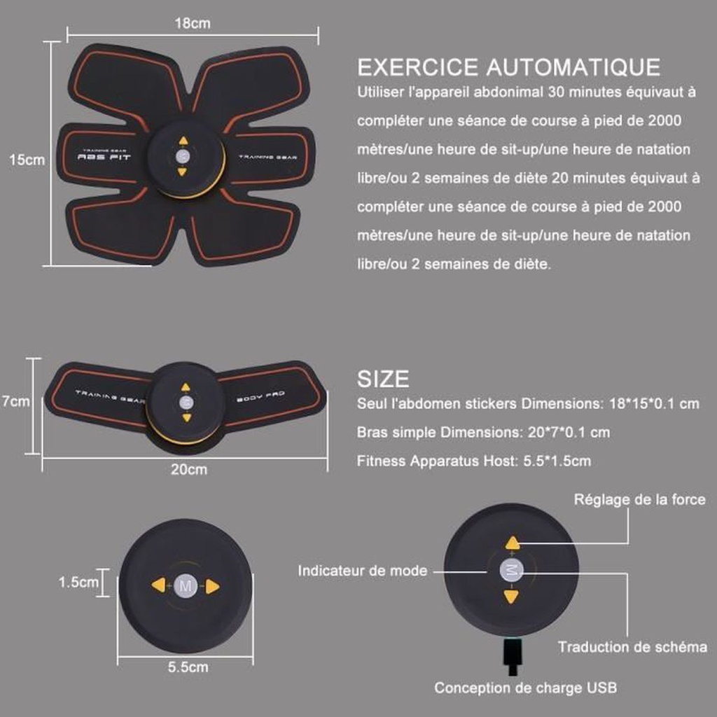ceinture de musculation abdominale appareil electrique