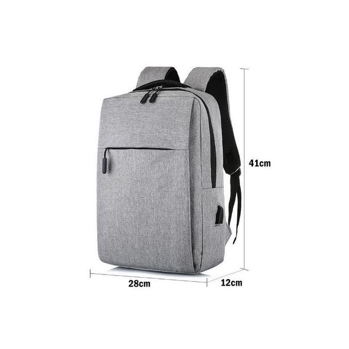 Sacs ,Sac A Dos Pour Ordinateur - 15.6 Pouces - 2 Poches Externes - Gris