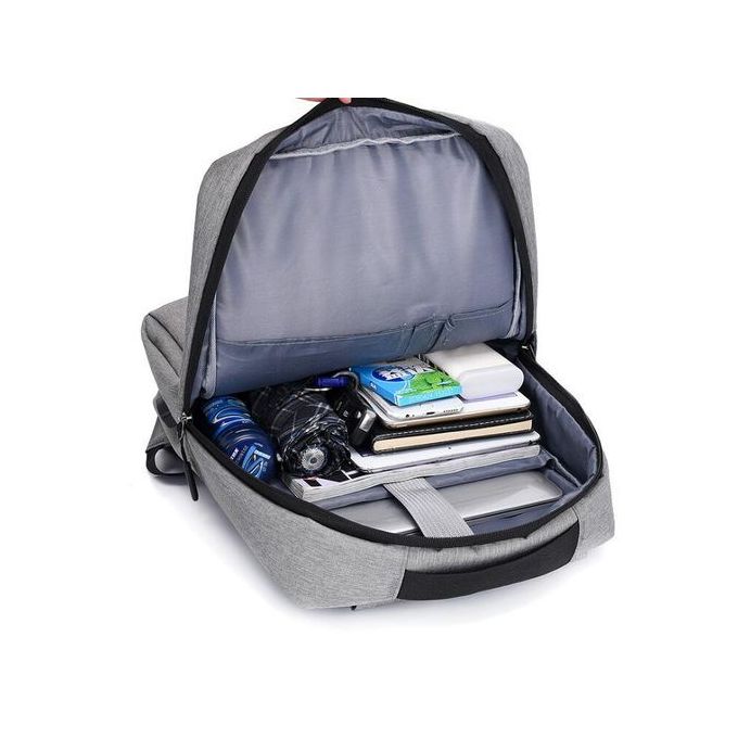 Sacs ,Sac A Dos Pour Ordinateur - 15.6 Pouces - 2 Poches Externes - Gris