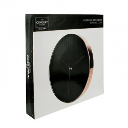 Horloge ronde 30.5cm noire cuivrée