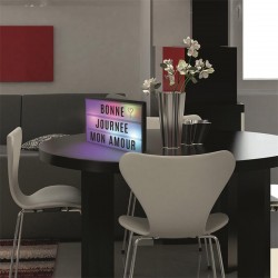 Boîte lumineuse multicolore à messages