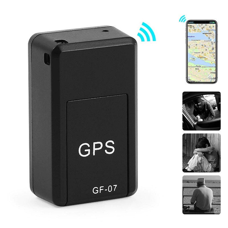Mini traceur GPS magnétique avec microphone GF-07 - Carte SIM, MicroSD, Google Maps