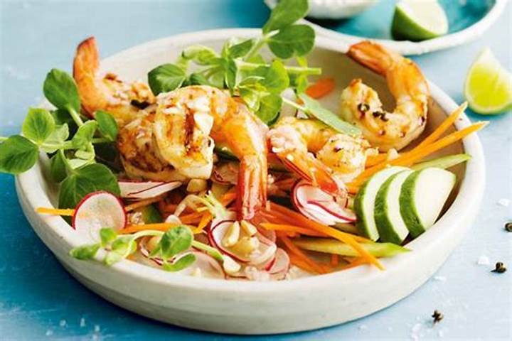 salades de légume+crevettes decortiqué