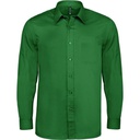 CHEMISE POPELINE MANCHES LONGUES - JN678 - HOMME - VERT-FORT
