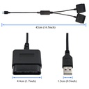 Kebidu USB GamePad Games Controller Converter Without Driver For Sony PS1 PS2  Adapter Cable