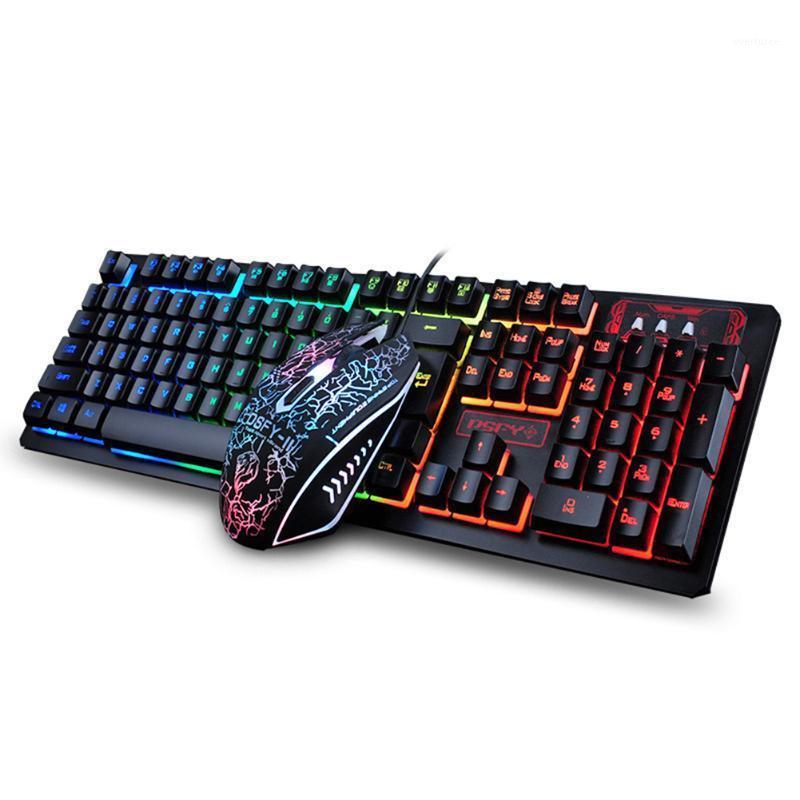 Keyboards Clavier Souris Combos K13 Gaming Combo RGB Rétroéclairage Mécanique Ensemble De Joueurs Ensemble Silencieux Pour PC Laptop