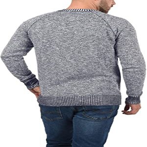 Pull à col Rond en coton à manches Longues pour Homme