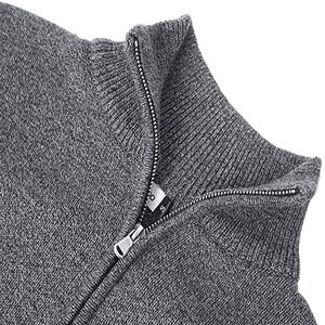 Pull à Coll Roulé avec Fermeture Eclaire en Coton