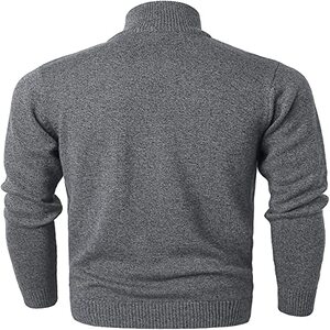 Pull à Coll Roulé avec Fermeture Eclaire en Coton