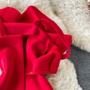 Amolapha – robe de soirée de Banquet sans manches, épaules dénudées à volants, cou Slash, gaine de hanche