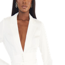 ROBE BLAZER CRÈME À MANCHES LONGUES ET CORSET