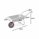 Brouette-manuelle- en acier 1 roue