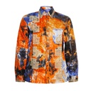 Chemise orange motif en basin