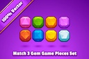 Match 3 Gem Game Pieces