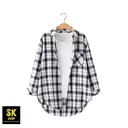 Chemise en flanelle à carreaux pour femme