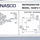 Nasco Réfrigérateur 2 Battants - KNASF2-100S - 80L - Gris