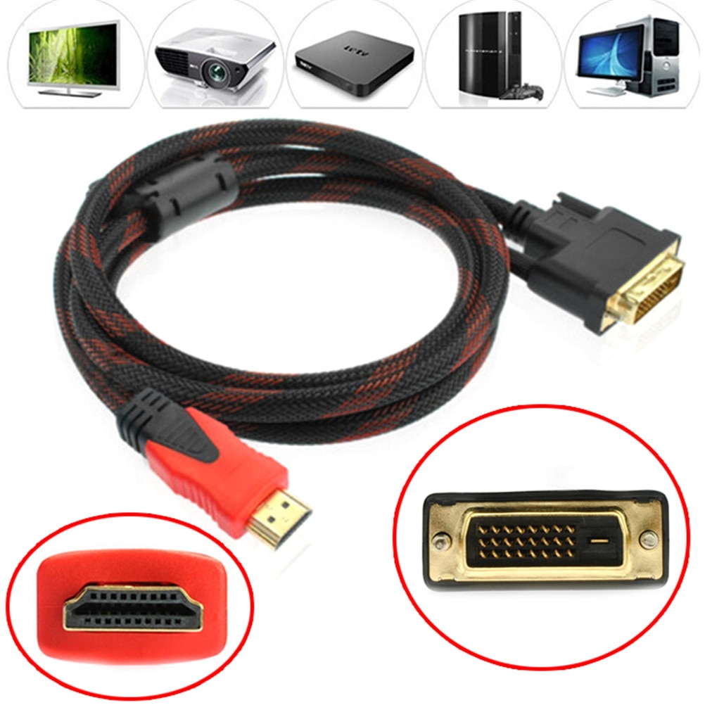 Câble HDMI  - 1,5 Mètres - Noir-rouge