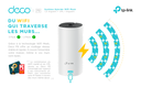 TP-Link Deco WiFi Mesh + CPL 1000Mbps Deco P9(3-pack) Système WiFi Pour Toute La Maison - Couverture WiFi De 400㎡, 2 Gigabit Ethernet Ports, Contrôle Parental, Idéale Pour Grande Maison De Murs épais