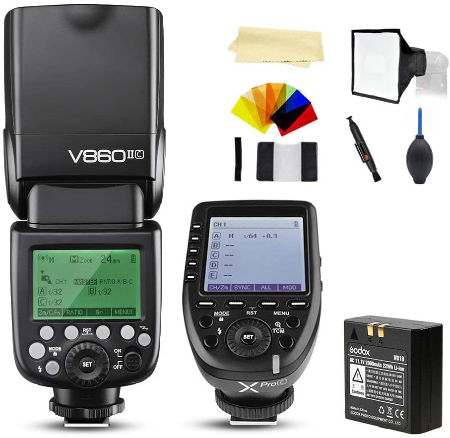 Godox V860ii-C Kit Flash Speedlite Flash Pour Nikon  DSLR (Wireless Système De X, écran LCD) Noir