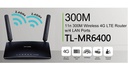 TP-Link Modem Routeur 4G LTE WiFi N 300 Mbps TL-MR6400 - Noir